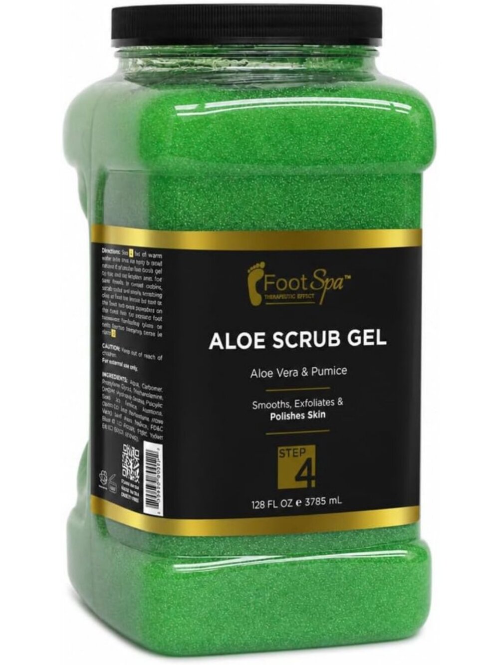 Exfoliating Foot Spa Scrub Gel for Pedicure, Callus Remover, 128 oz